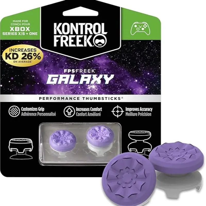 Purple Galaxy Controller Grips for PS5/PS4 Xbox. Rainbow 6 Jynxzi Controller Accessories Console Smartphone Game Connection Performance Thumbsticks Stick Grip