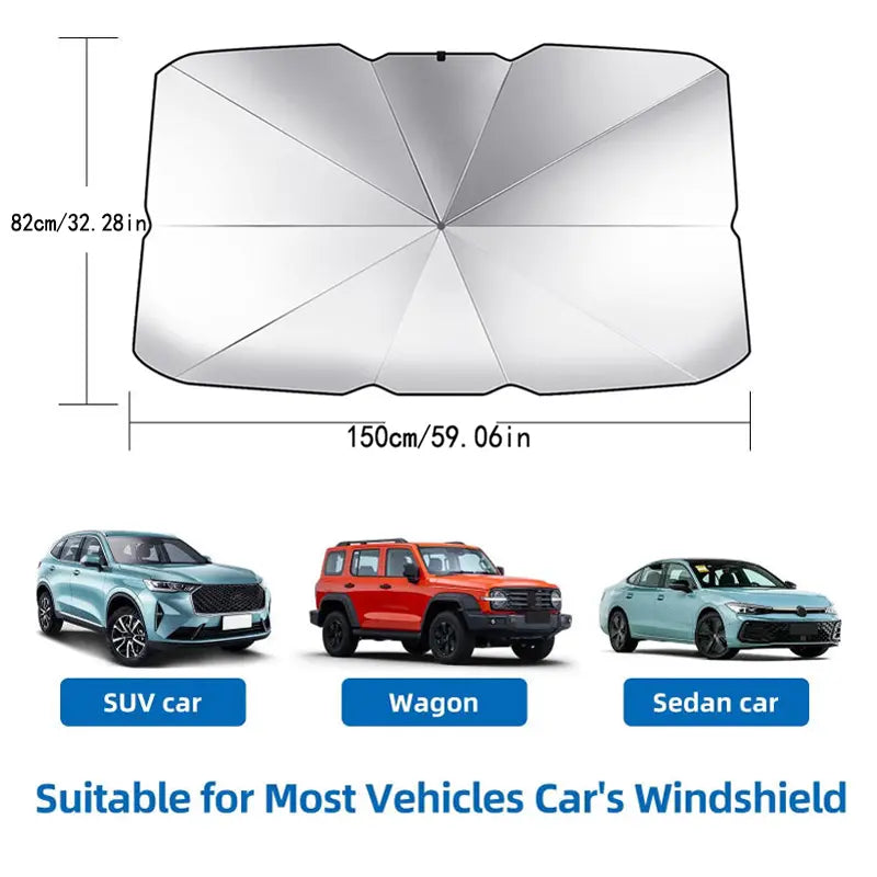 Portable Car Sunshade, Windshield Sunshade, Foldable Windshield Sunshade, Car Exterior Accessories, Daily Car Windshield Cooling Umbrella