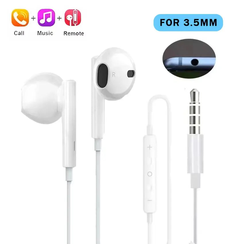 Wired Earbuds with Mic – USB-C & 3.5Mm for Iphone, Android & Gaming
