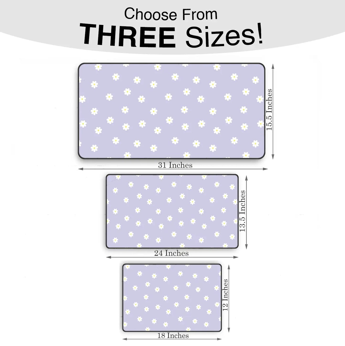 Purple Daisy Mousepad - Extra Large, Anti-Slip Rubber Base, Gaming Mousepad Design Extended Mousepad Trackpad Rectangle