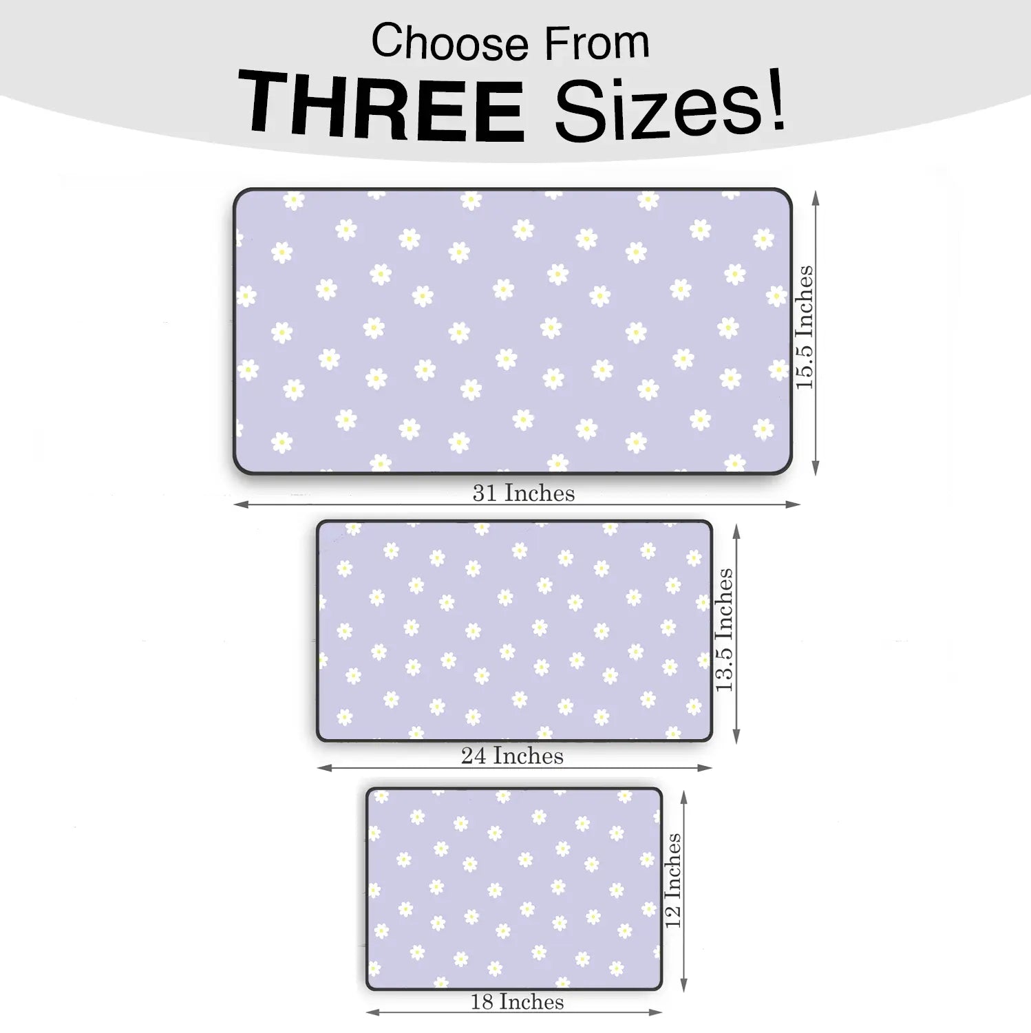 Purple Daisy Mousepad - Extra Large, Anti-Slip Rubber Base, Gaming Mousepad Design Extended Mousepad Trackpad Rectangle