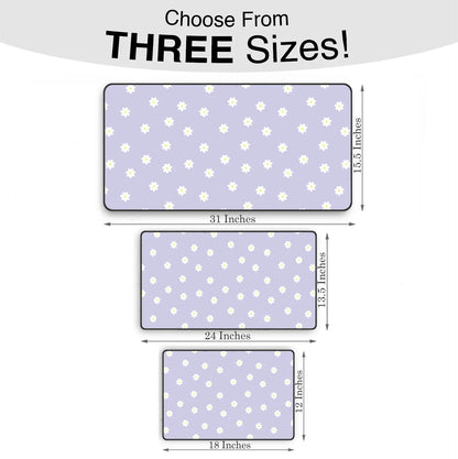 Purple Daisy Mousepad - Extra Large, Anti-Slip Rubber Base, Gaming Mousepad Design Extended Mousepad Trackpad Rectangle