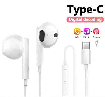 Wired Earbuds with Mic – USB-C & 3.5Mm for Iphone, Android & Gaming
