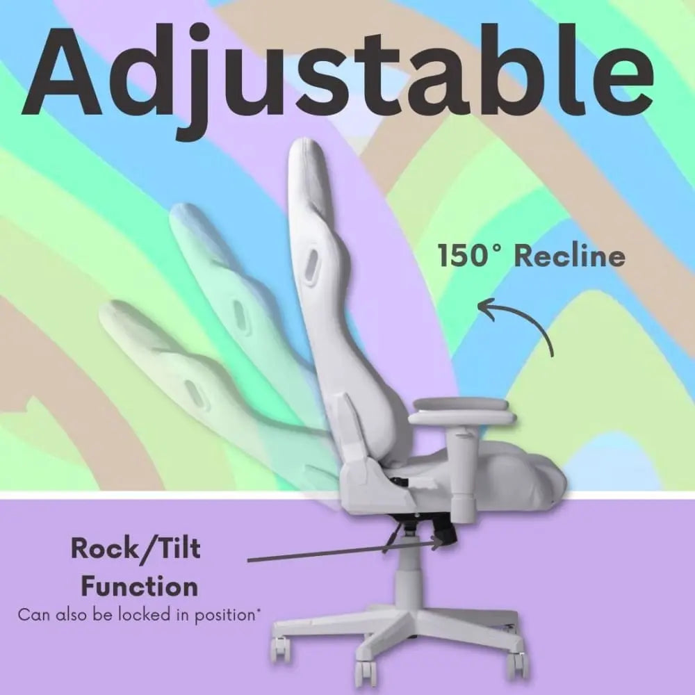Velvet White Gaming Chair