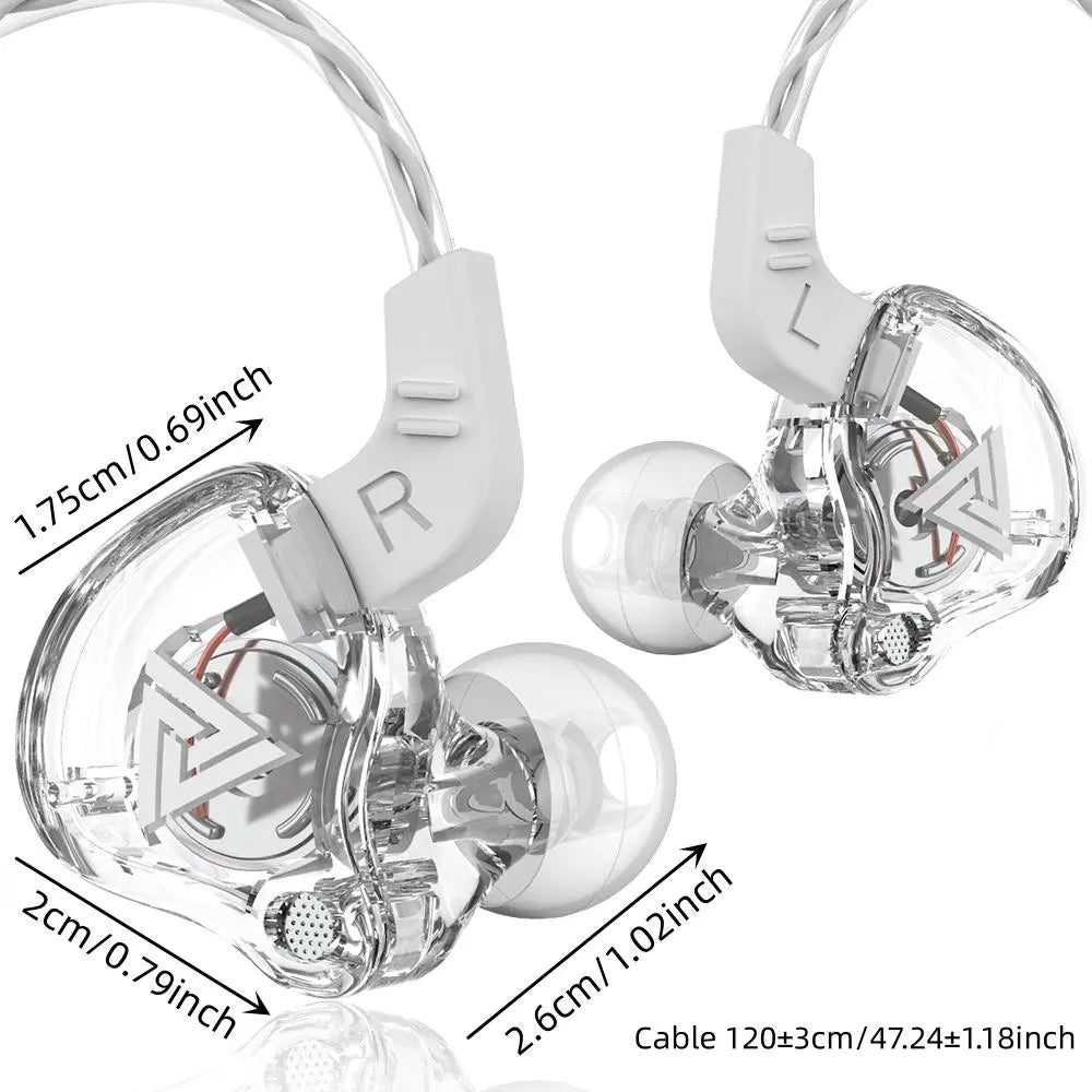 AK6 Wired Earphones, In-Ear Design with Microphone, Hifi Heavy Bass Noise-Cancelling Wired Headset for Esports Gaming and Live Streaming, High-Quality Gaming Headphones, Hifi Audio, Wired Earbuds, Wired Iem Earphones