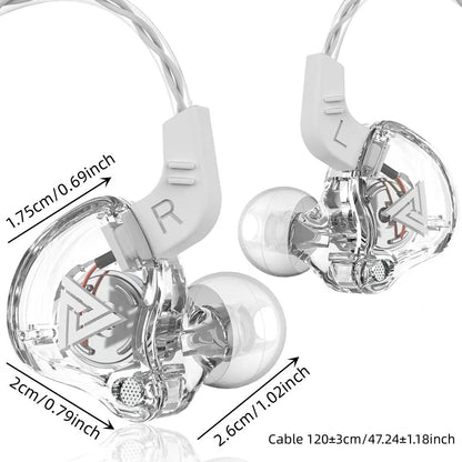 AK6 Wired Earphones, In-Ear Design with Microphone, Hifi Heavy Bass Noise-Cancelling Wired Headset for Esports Gaming and Live Streaming, High-Quality Gaming Headphones, Hifi Audio, Wired Earbuds, Wired Iem Earphones