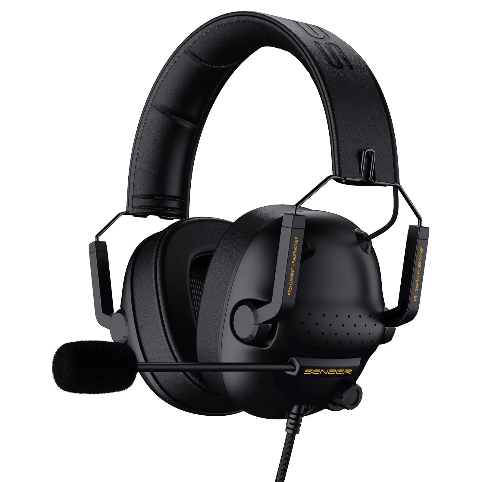 SENZER SG500 Wired Pro Gaming Headset - Wired Gaming Headsets - PC Headsets - Folding Headset for PC, PS4, PS5, Xbox One and Switch Audio Earphones Headphones Electronic Earbud