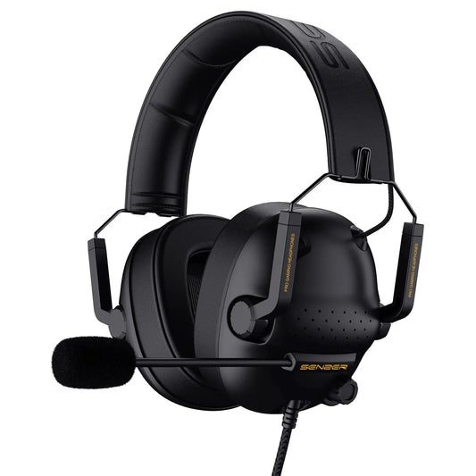 SENZER SG500 Wired Pro Gaming Headset - Wired Gaming Headsets - PC Headsets - Folding Headset for PC, PS4, PS5, Xbox One and Switch Audio Earphones Headphones Electronic Earbud