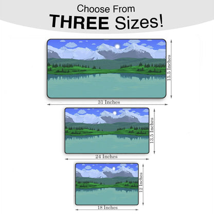 Lake Background Gaming Mousepad - Medium, Large and Extra Large Sizes - Anti-Slip Rubber Base Nostalgic Design