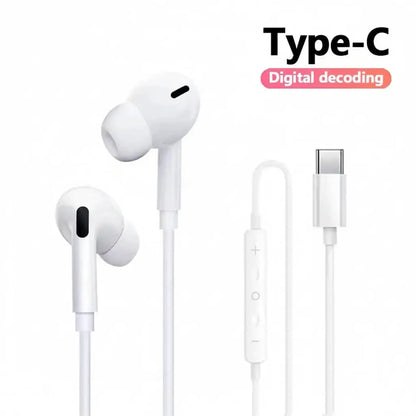 Wired Earbuds with Mic – USB-C & 3.5Mm for Iphone, Android & Gaming