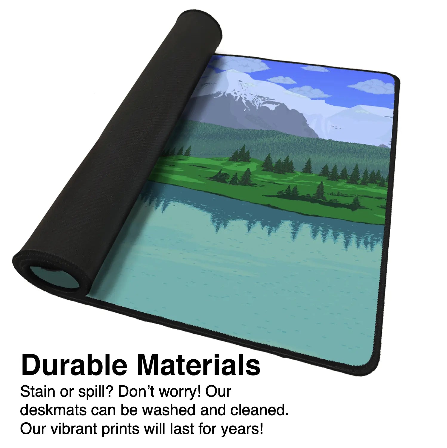 Lake Background Gaming Mousepad - Medium, Large and Extra Large Sizes - Anti-Slip Rubber Base Nostalgic Design
