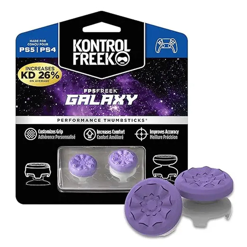 Purple Galaxy Controller Grips for PS5/PS4 Xbox. Rainbow 6 Jynxzi Controller Accessories Console Smartphone Game Connection Performance Thumbsticks Stick Grip