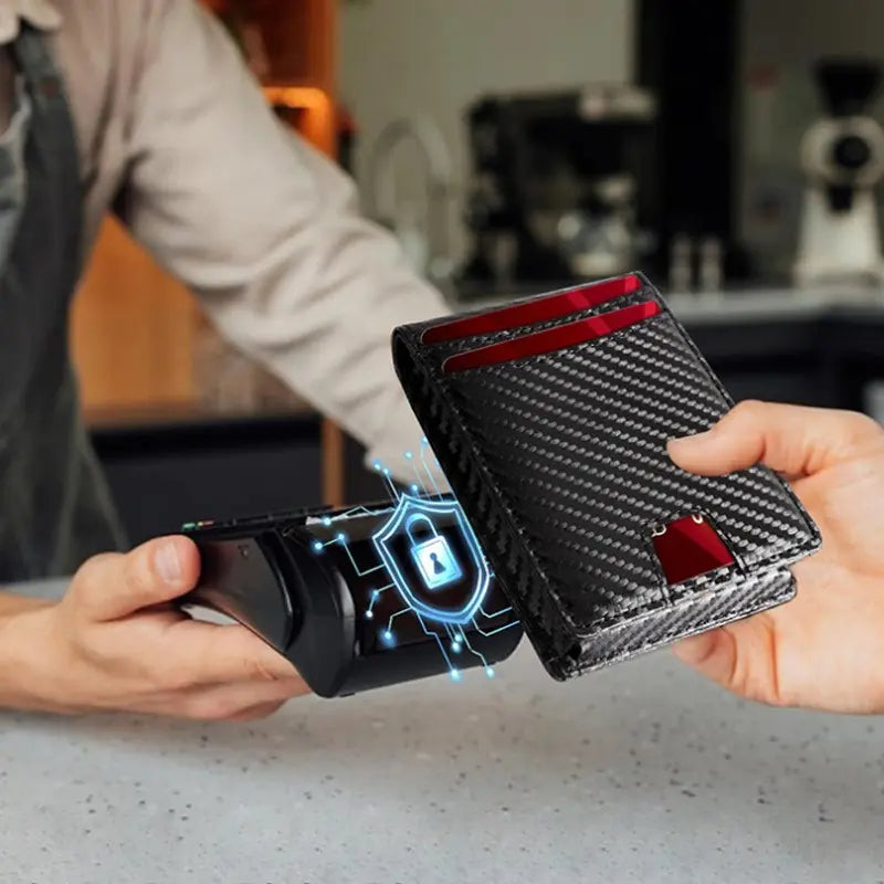 Wallet for Men, Mens Minimalist Wallet 8-10 Cards, Slim Compact Wallet with ID Window, RFID Blocking Smart Pop up Card Wallet, Metal Aluminum Credit Card Holder Bifold Wallet ,Fathers Day Gift
