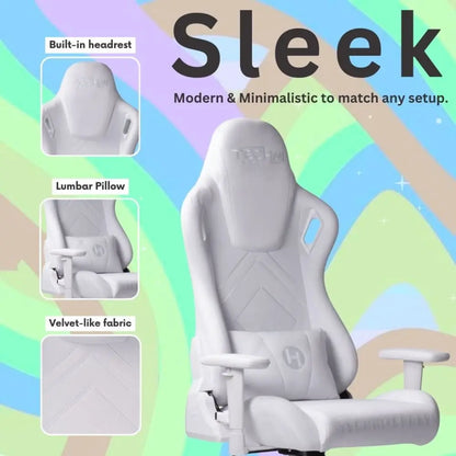 Velvet White Gaming Chair