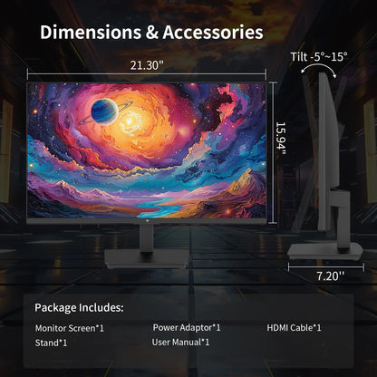 KTC 24" 2K QHD IPS 100Hz Computer Monitor, 2560*1440 1300:1 Contrast, HDR 10 Anti-Blue Light Screen, 122% Srgb, Adaptive Sync, Hdmi2.0/Dp/Earphone for Gaming and Office Working H24T27, 2K Qhd Resolution