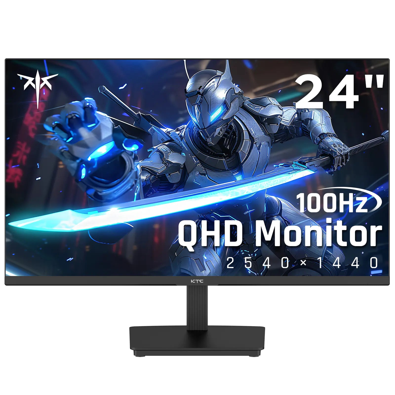 KTC 24" 2K QHD IPS 100Hz Computer Monitor, 2560*1440 1300:1 Contrast, HDR 10 Anti-Blue Light Screen, 122% Srgb, Adaptive Sync, Hdmi2.0/Dp/Earphone for Gaming and Office Working H24T27, 2K Qhd Resolution