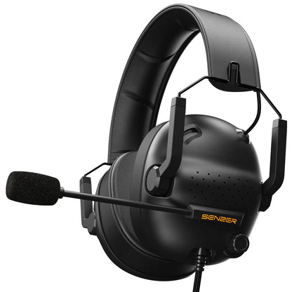 SENZER SG500 Wired Pro Gaming Headset - Wired Gaming Headsets - PC Headsets - Folding Headset for PC, PS4, PS5, Xbox One and Switch Audio Earphones Headphones Electronic Earbud