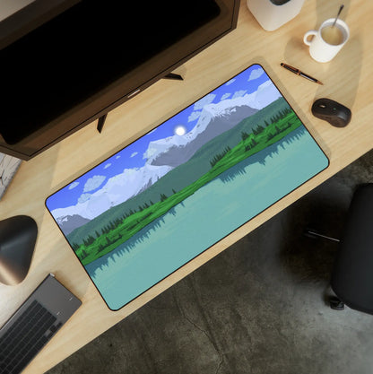 Lake Background Gaming Mousepad - Medium, Large and Extra Large Sizes - Anti-Slip Rubber Base Nostalgic Design