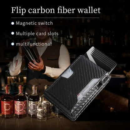 Wallet for Men, Mens Minimalist Wallet 8-10 Cards, Slim Compact Wallet with ID Window, RFID Blocking Smart Pop up Card Wallet, Metal Aluminum Credit Card Holder Bifold Wallet ,Fathers Day Gift