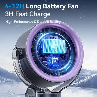 4000Mah Rechargeable Portable Clip on Fan-100-Speed Touch Control, LED Display, 360° Rotate Quiet Turbo Desk Fan, Small Battery Operated USB Fan for Stroller Bed Travel Camping Golf Gym