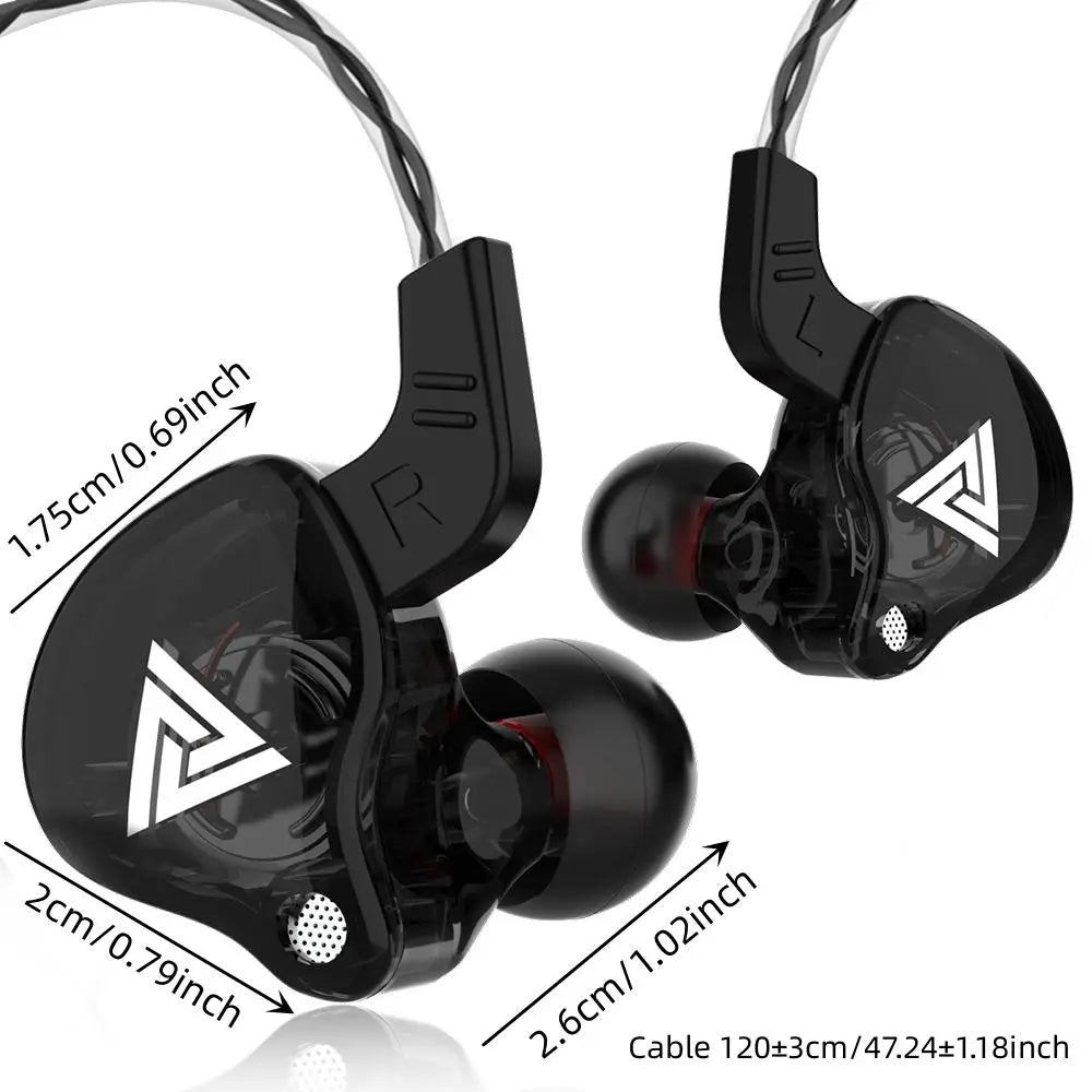 AK6 Wired Earphones, In-Ear Design with Microphone, Hifi Heavy Bass Noise-Cancelling Wired Headset for Esports Gaming and Live Streaming, High-Quality Gaming Headphones, Hifi Audio, Wired Earbuds, Wired Iem Earphones