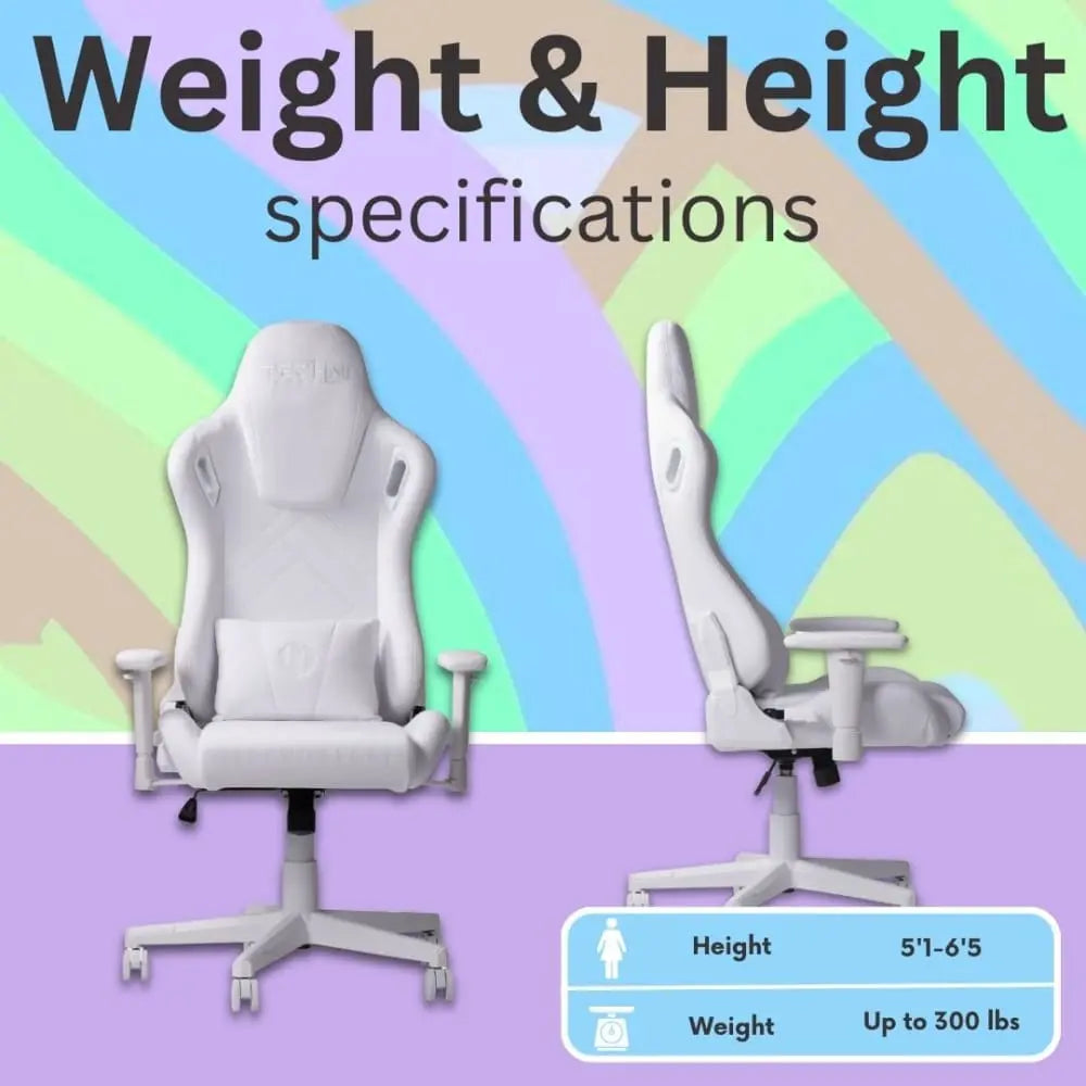 Velvet White Gaming Chair