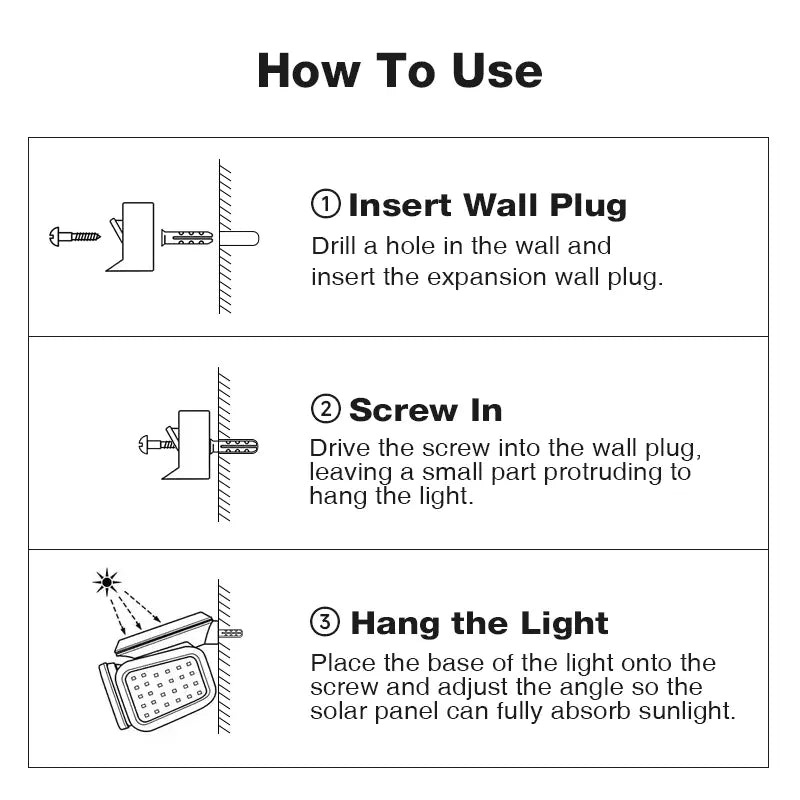 Solar Motion Sensor Outdoor Light 3-Head 216 LED Security Floodlight with Remote Control IP65 Waterproof Adjustable Wall Lamp Solar Powered Exterior Light for Garden Garage Yard Porch Driveway